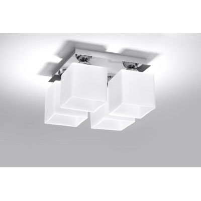 Sollux Lighting Piazza lampa podsufitowa 4x60W biała/chrom SL.0228