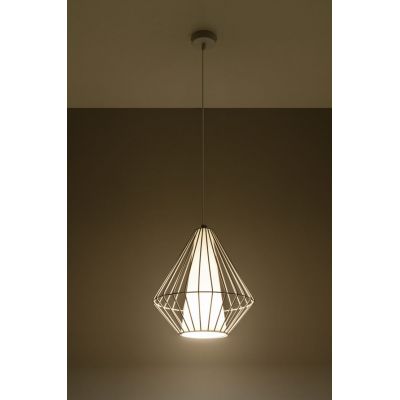 Sollux Lighting Demi lampa wisząca 1x60W biała SL.0297
