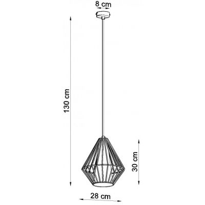 Sollux Lighting Demi lampa wisząca 1x60W czarna SL.0298