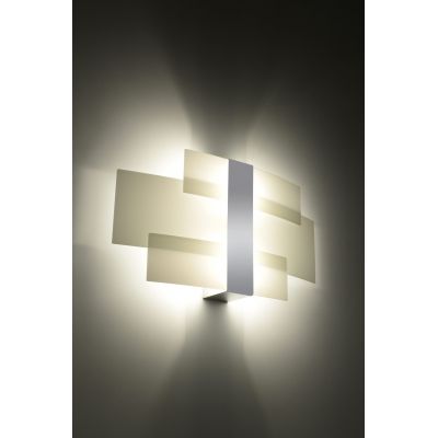 Sollux Lighting Celia kinkiet 2x60W chrom/ biały SL.0350