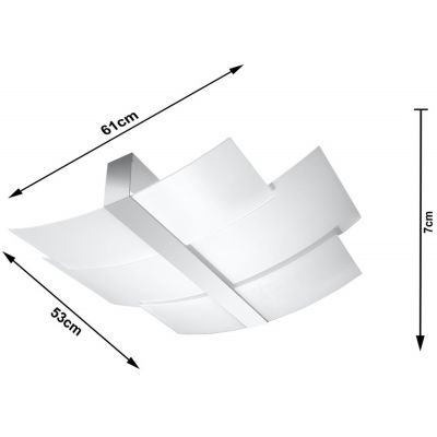 Sollux Lighting Celia lampa podsufitowa 3x60W chrom/biały SL.0351