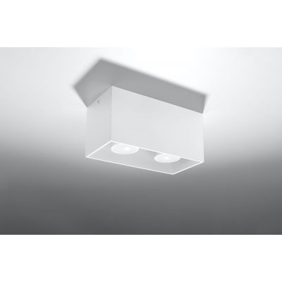 Sollux Lighting Quad Maxi lampa podsufitowa 2x40W biała SL.0380