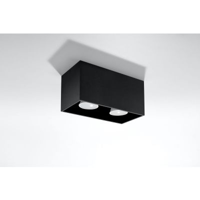 Sollux Lighting Quad Maxi lampa podsufitowa 2x40W czarna SL.0381