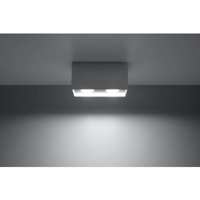 Sollux Lighting Quad Maxi lampa podsufitowa 2x40W szara SL.0382
