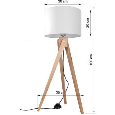 Sollux Lighting Legno lampa stojąca 1x60W drewno/biała SL.0523