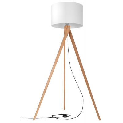 Sollux Lighting Legno lampa stojąca 1x60W drewno/biała SL.0524
