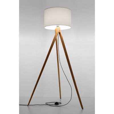 Sollux Lighting Legno lampa stojąca 1x60W drewno/biała SL.0524