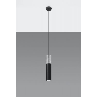 Sollux Lighting Borgio lampa wisząca 1x40W beton/czarna SL.0650