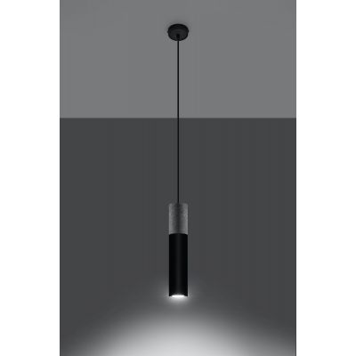 Sollux Lighting Borgio lampa wisząca 1x40W beton/czarna SL.0650