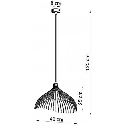 Sollux Lighting UMB lampa wisząca 1x60W czarna SL.0665