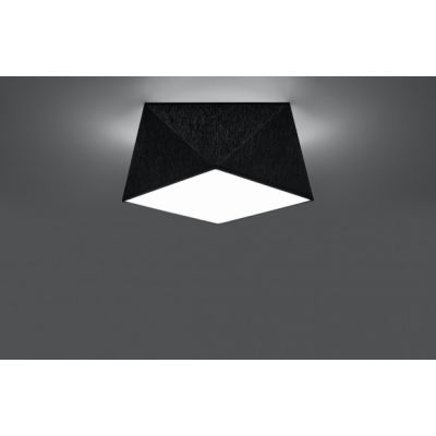 Sollux Lighting Hexa lampa podsufitowa 2x60W czarna SL.0690