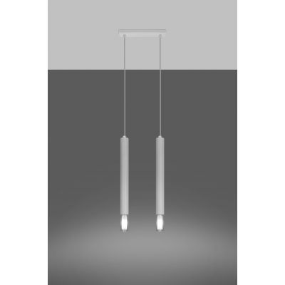 Sollux Lighting Wezyr lampa wisząca 2x40W biała SL.0958