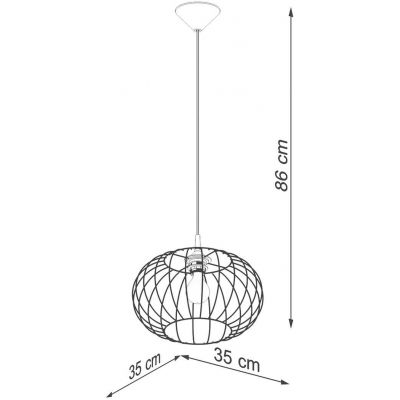 Sollux Lighting Tsuno lampa wisząca 1x15 W czarna SL.1185