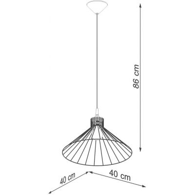 Sollux Lighting Eda lampa wisząca 1x15 W czarna SL.1186