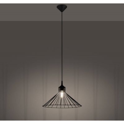 Sollux Lighting Eda lampa wisząca 1x15 W czarna SL.1186