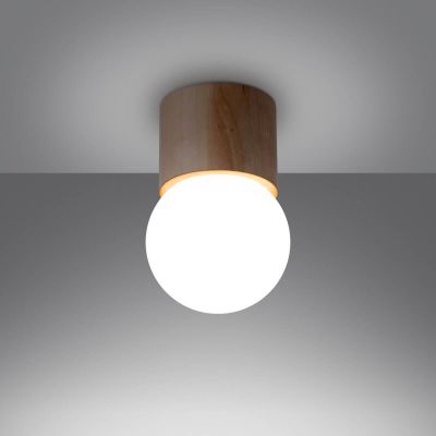 Sollux Lighting Boomo lampa podsufitowa 1x8W naturalne drewno SL.1190