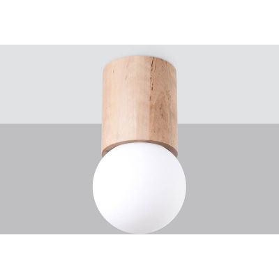 Sollux Lighting Boomo lampa podsufitowa 1x8W naturalne drewno SL.1191