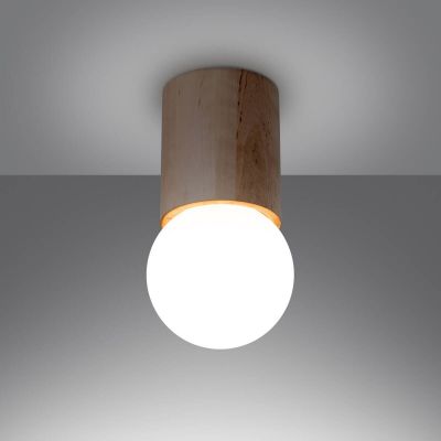 Sollux Lighting Boomo lampa podsufitowa 1x8W naturalne drewno SL.1191