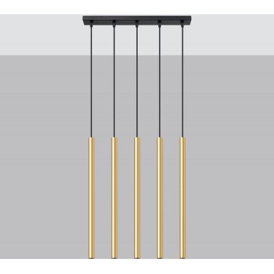 Sollux Lighting Pastelo lampa wisząca 5x8W złoty połysk SL.1198