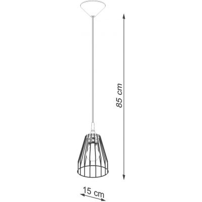 Sollux Lighting Leyo lampa wisząca 1x15 W czarna SL.1205