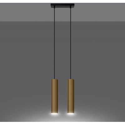 Sollux Lighting Lagos lampa wisząca 2x10W złoty połysk SL.1241