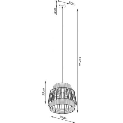 Sollux Lighting Brilo lampa wisząca 1x15W czarny SL.1253