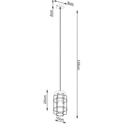 Sollux Lighting Gotto lampa wisząca 1x15W czarny SL.1263
