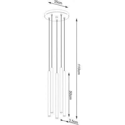 Sollux Lighting Pastelo lampa wisząca 5x8W beton SL.1275