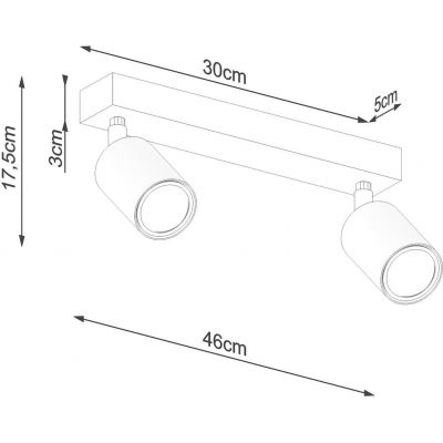 Sollux Lighting Verdo lampa podsufitowa 2x10W biały SL.1286