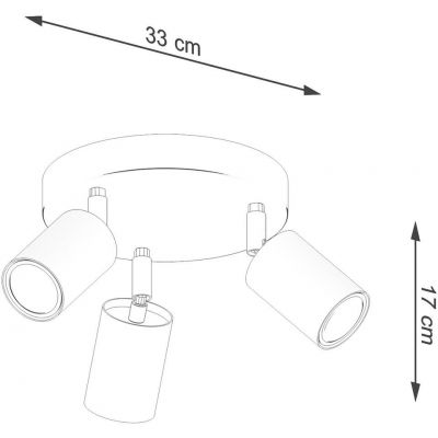 Sollux Lighting Verdo lampa podsufitowa 3x10W biały SL.1287