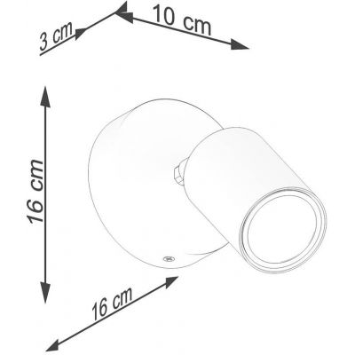 Sollux Lighting Verdo kinkiet 1x10W czarny SL.1290