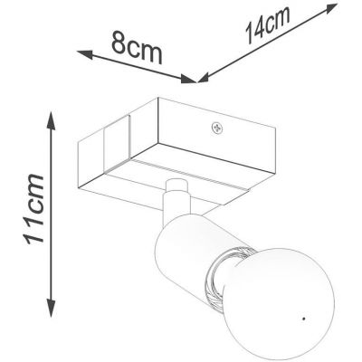 Sollux Lighting Zuca kinkiet 1x15W czarny SL.1295