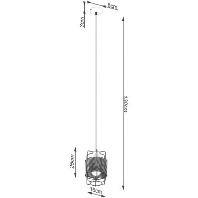 Sollux Lighting Gizur lampa wisząca 1x15W czarny SL.1300