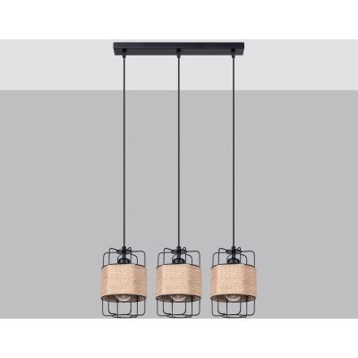 Sollux Lighting Gizur lampa wisząca 3x15W czarny SL.1301