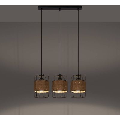 Sollux Lighting Gizur lampa wisząca 3x15W czarny SL.1301