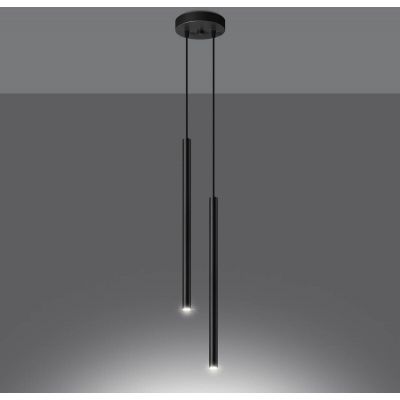 Sollux Lighting Pastelo lampa wisząca 2x8W czarny SL.1304