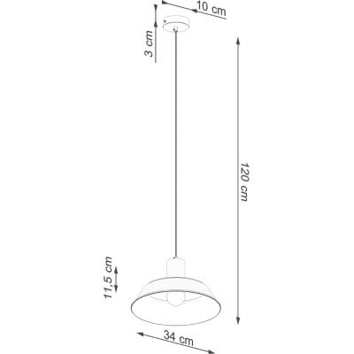Sollux Lighting Fano lampa wisząca 1x15 W czarna-drewno SL.1322
