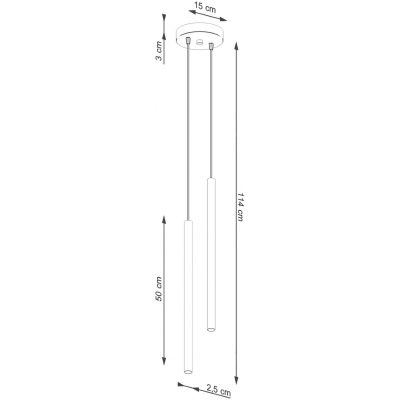 Sollux Lighting Pastelo lampa wisząca 2x8 W beżowa SL.1513