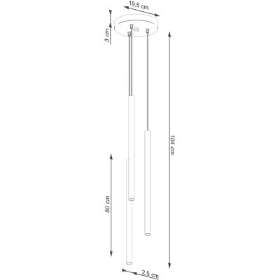 Sollux Lighting Pastelo lampa wisząca 3x8 W beżowa SL.1515