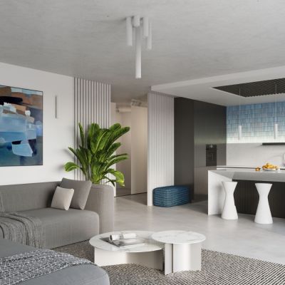 Sollux Lighting Karbon lampa podsufitowa 1x10 W biała SL.1530