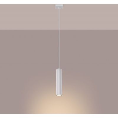 Sollux Lighting Karbon lampa wisząca 1x10 W biała SL.1535