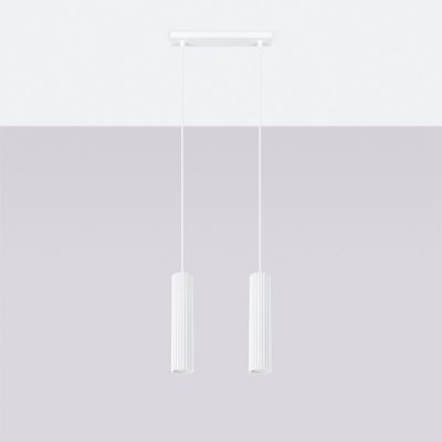 Sollux Lighting Karbon lampa wisząca 2x10 W biała SL.1536