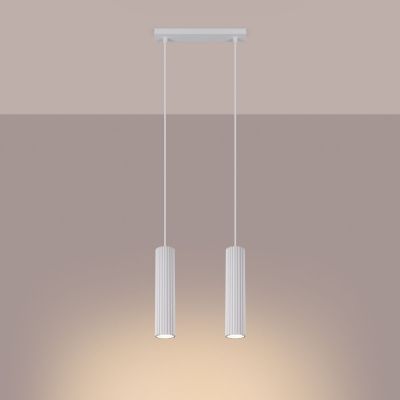 Sollux Lighting Karbon lampa wisząca 2x10 W biała SL.1536