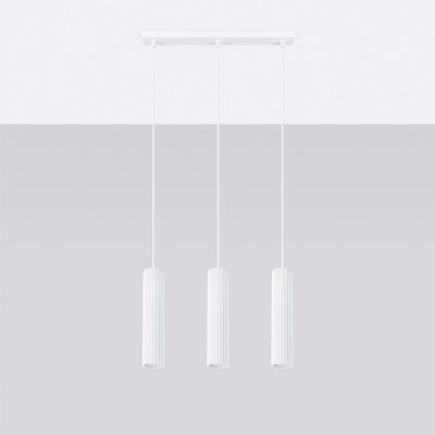 Sollux Lighting Karbon lampa wisząca 3x10 W biała SL.1537