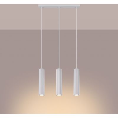 Sollux Lighting Karbon lampa wisząca 3x10 W biała SL.1537