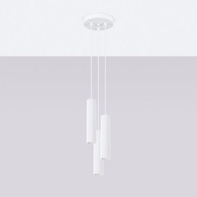 Sollux Lighting Karbon lampa wisząca 3x10 W biała SL.1538