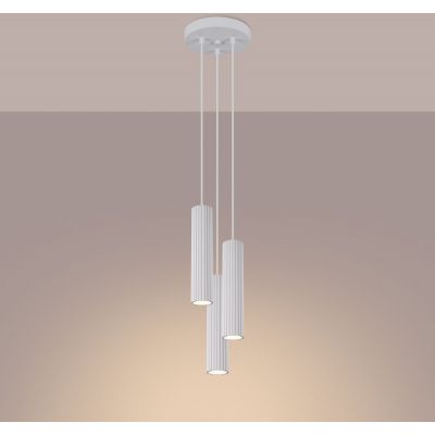 Sollux Lighting Karbon lampa wisząca 3x10 W biała SL.1538