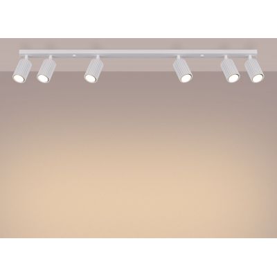 Sollux Lighting Karbon lampa podsufitowa 6x10 W biała SL.1547