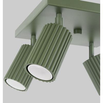 Sollux Lighting Karbon lampa podsufitowa 4x10 W zielona SL.1621