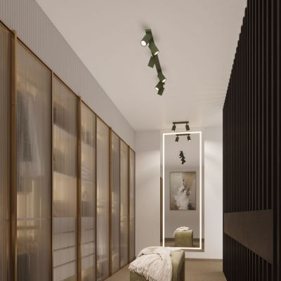 Sollux Lighting Karbon lampa podsufitowa 4x10 W zielona SL.1621